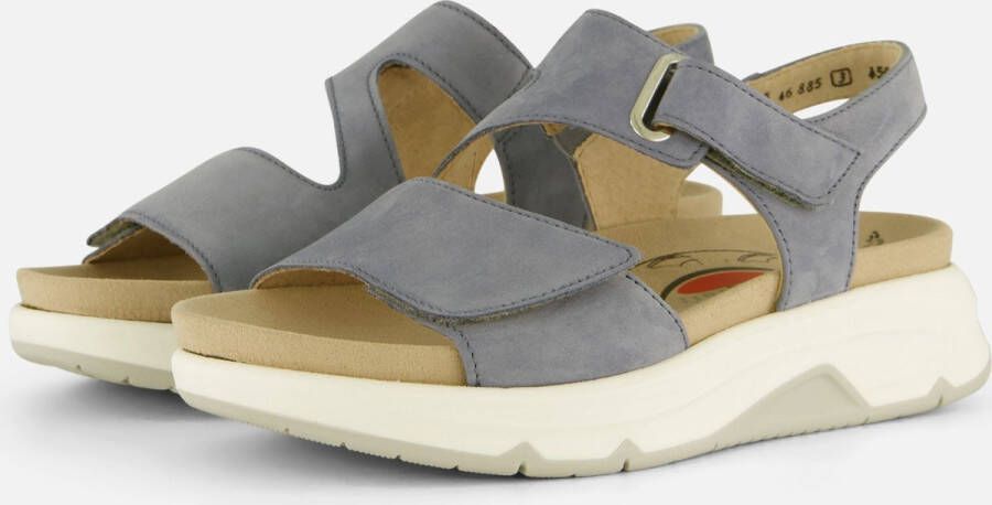 Gabor Sandalen blauw Nubuck Dames