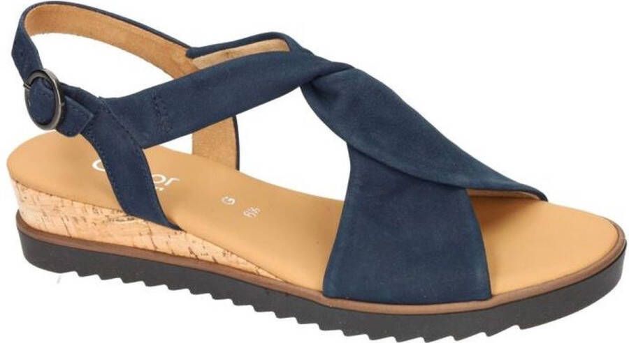 Gabor Sandalen blauw Suede Dames