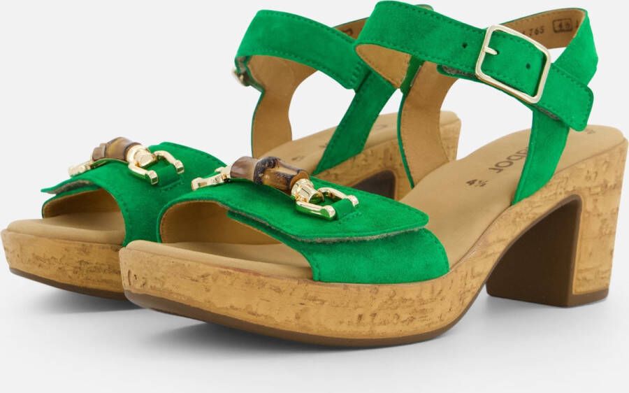 Gabor Sandalen groen Suede Dames