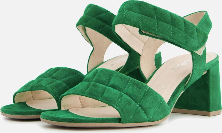 Gabor 21.711.19 Samth. Verde-sandalen met hak-pumps