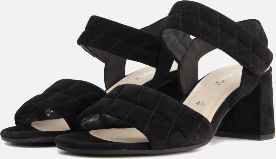 Gabor Zwarte Suède Sandalette met 6cm Hak Black Dames