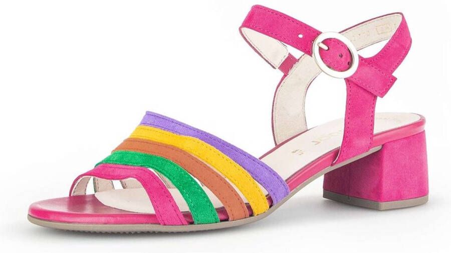 Gabor Velours Leren Multi-Riem Sandalen Multicolor Dames