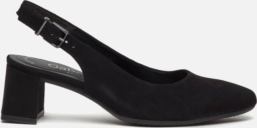 Gabor Slingback G Pumps zwart Suede Dames