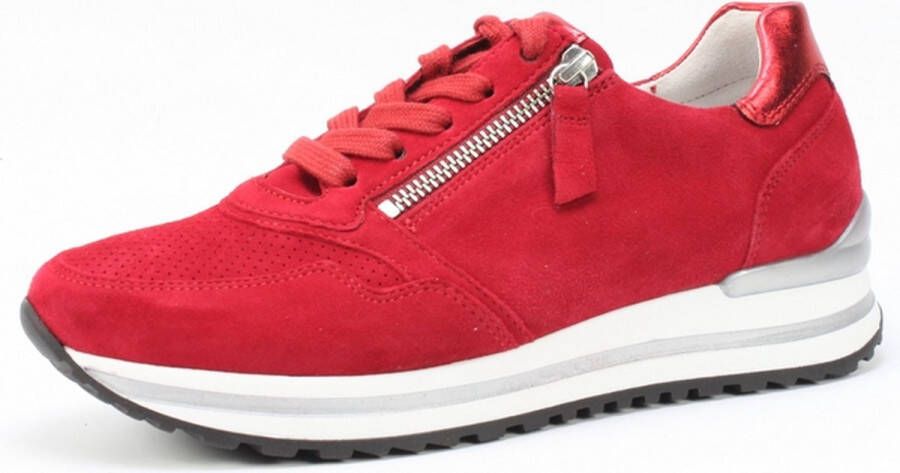 Gabor Rode Lage Sneaker Comfort Collectie Red Dames