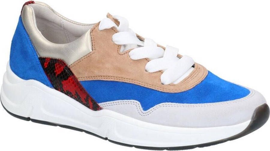 Gabor Blauwe Suède Sneakers Multicolor Dames