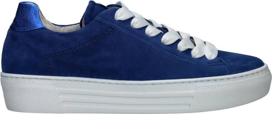 Gabor Blauwe Suède Platform Sneakers voor Dames Blue Dames