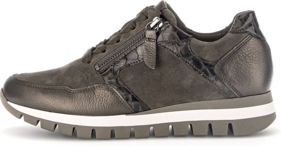 Gabor Stijlvolle Sneakers Dream MetCerv Kroko Brown Dames