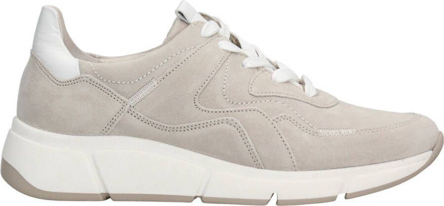 Gabor Beige Suède Sneakers met Optifit Voetbed Beige Dames