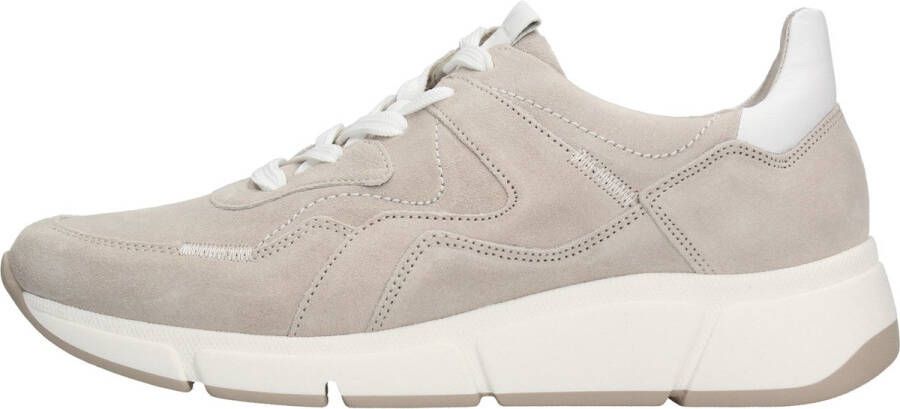 Gabor Beige Suède Sneakers met Optifit Voetbed Beige Dames