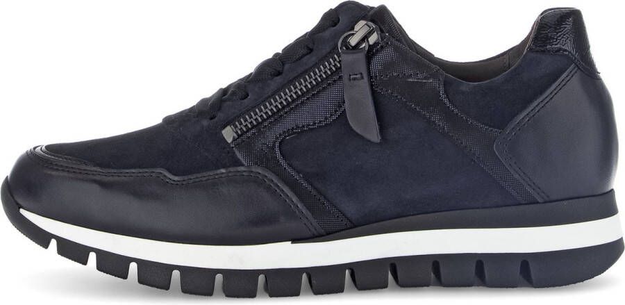 Gabor Sneakers met sleehak Turijn vrijetijdsschoen lage schoen veterschoen met comfortbreedte h