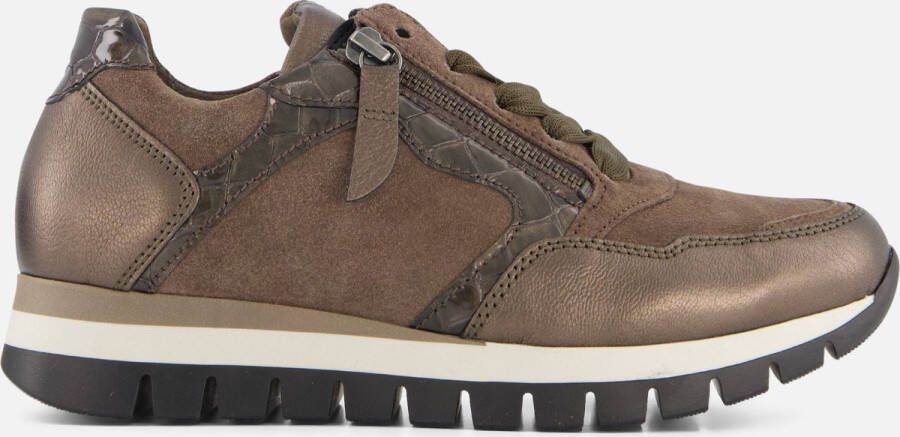 Gabor Stijlvolle Sneakers Dream MetCerv Kroko Brown Dames