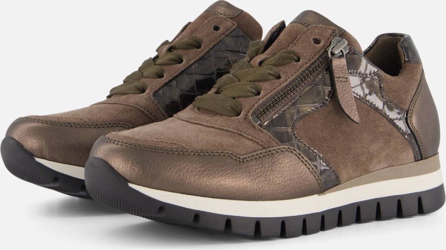 Gabor Stijlvolle Sneakers Dream MetCerv Kroko Brown Dames