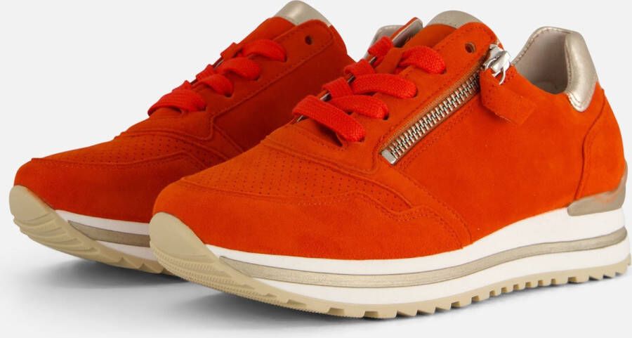 Gabor Sneakers oranje Suede Dames