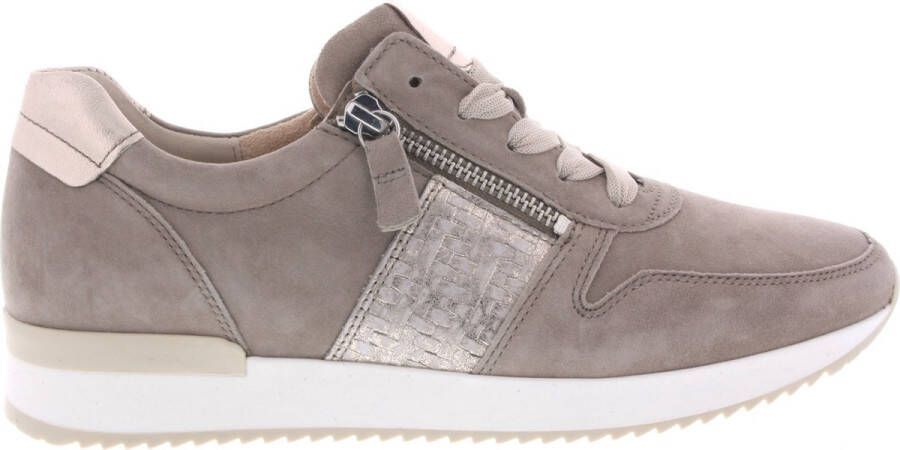 Gabor Stijlvolle Taupe Suede Sneakers voor Dames Beige Dames