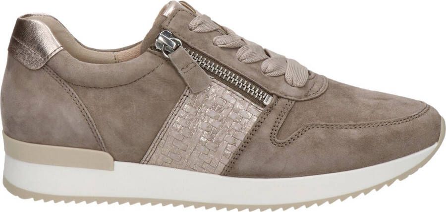 Gabor Stijlvolle Taupe Suede Sneakers voor Dames Beige Dames