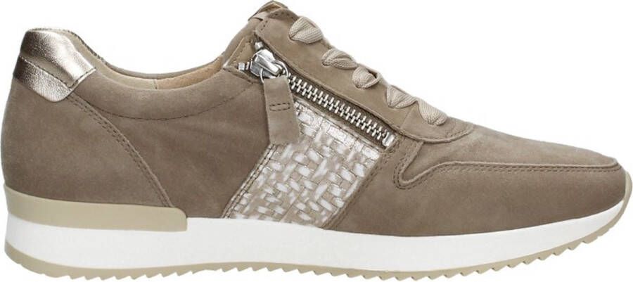 Gabor Stijlvolle Taupe Suede Sneakers voor Dames Beige Dames