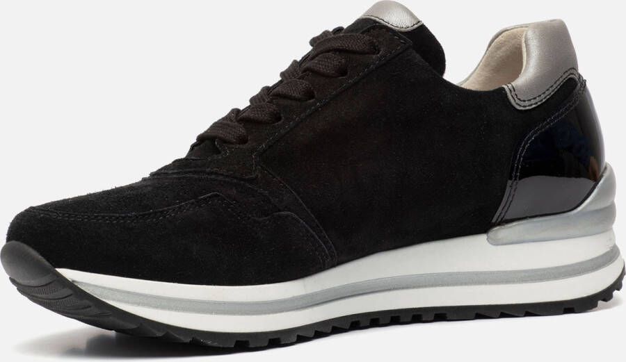 Gabor sneaker art 06.528 87 Zwart Nubuck H leest uitneembaar voetbed veter en rits