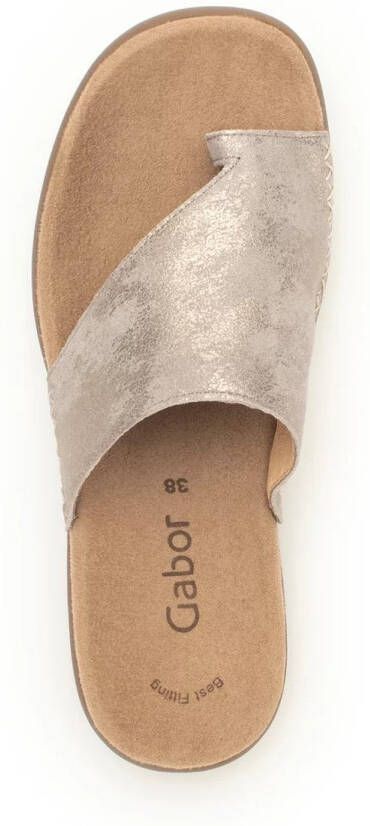 Gabor teenslipper beige goud