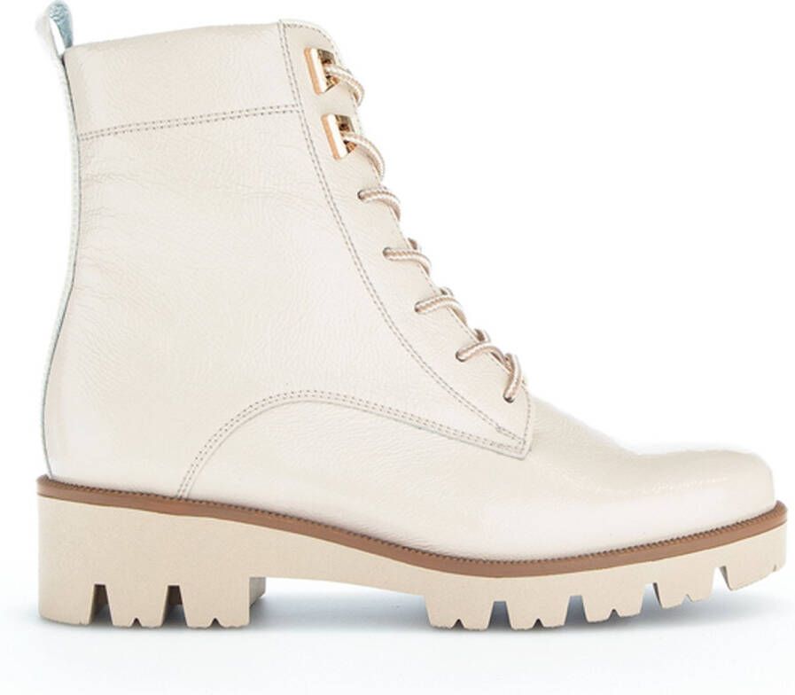 Gabor Comfort Offwhite Veterboot H-Leest Beige Dames