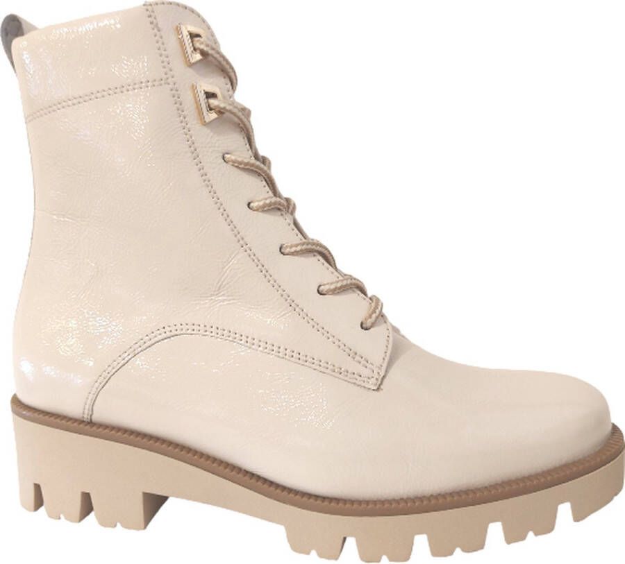 Gabor Comfort Offwhite Veterboot H-Leest Beige Dames