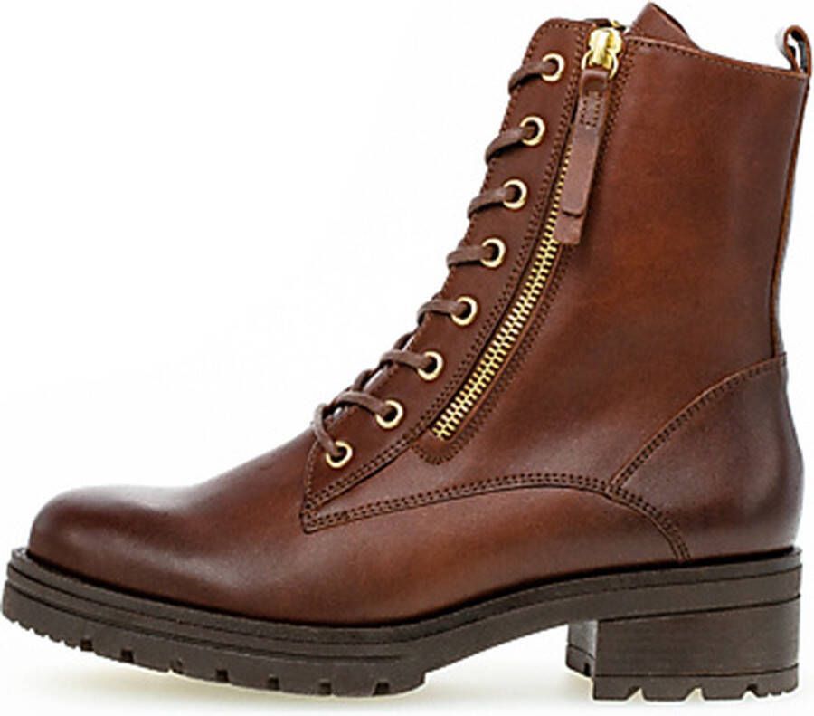 Gabor 92.785.55 Cognacbruine veterboots wijdte G