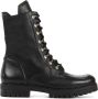 Gabor Veterboots Dames Laarzen Damesschoenen Leer 92.723.57 Zwart Maat - Thumbnail 1