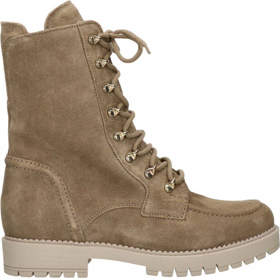 Gabor Veterboots Dames Laarzen Damesschoenen Suède 92.723.32 Beige