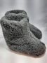 Geen merknaam Schapenwollen sloffen grijs 100% natuurproduct comfortabele nieuwe luxe sloffen direct leverbaar handgemaakt sheep wool shuffle woolen slippers schoen pantoffels warmers slof - Thumbnail 1