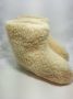 Geen merknaam Schapenwollen sloffen Wit Creme 100% natuur comfortabele nieuwe luxe sloffen direct leverbaar handgemaakt sheep wool shuffle woolen slippers schoen pantoffels warmers slof - Thumbnail 2