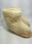 Geen merknaam Schapenwollen sloffen Wit Creme 100% natuurproduct comfortabele nieuwe luxe sloffen direct leverbaar handgemaakt sheep wool shuffle woolen slippers schoen pantoffels warmers slof - Thumbnail 1