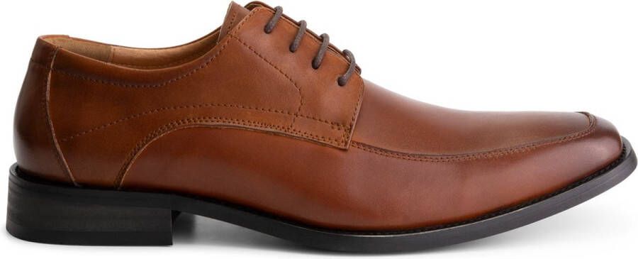 Gents Leren Heren Schoenen Nette Schoenen Heren Nette Veterschoen cognac