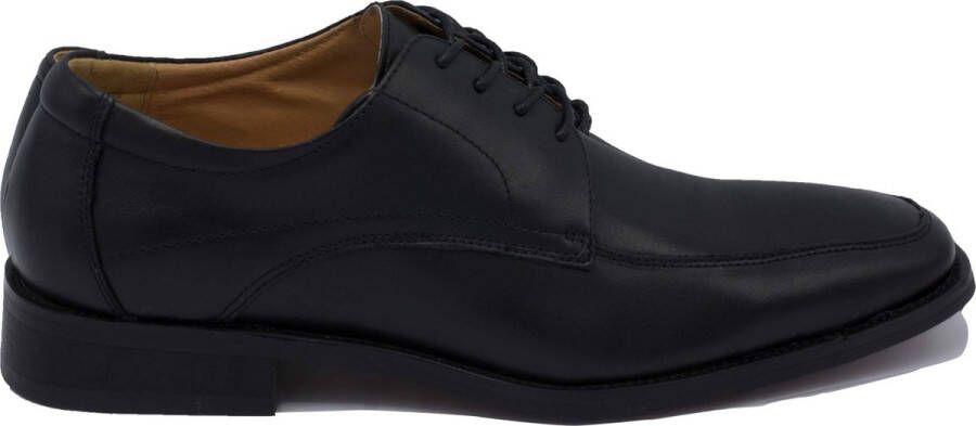 Gents | Leren Heren Schoenen | Nette Schoenen Heren | Nette Veterschoen zwart