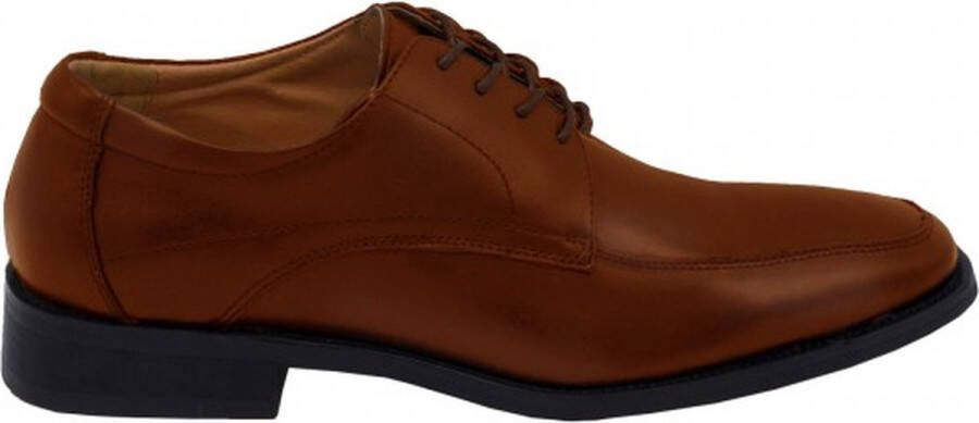 Gents Leren Heren Schoenen Nette Schoenen Heren Nette Veterschoen cognac