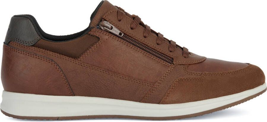 Geox Casual Camel Leren Sneakers Brown Heren