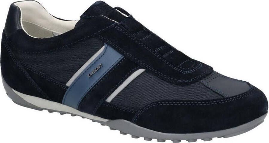 Geox Sneakers U WELLS A met strepen aan de zijkant vrijetijdsschoen lage schoen veterschoen