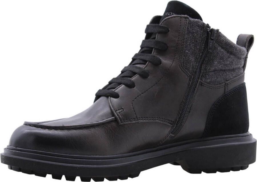 Geox Stijlvolle Lace-up Laarzen voor Gray