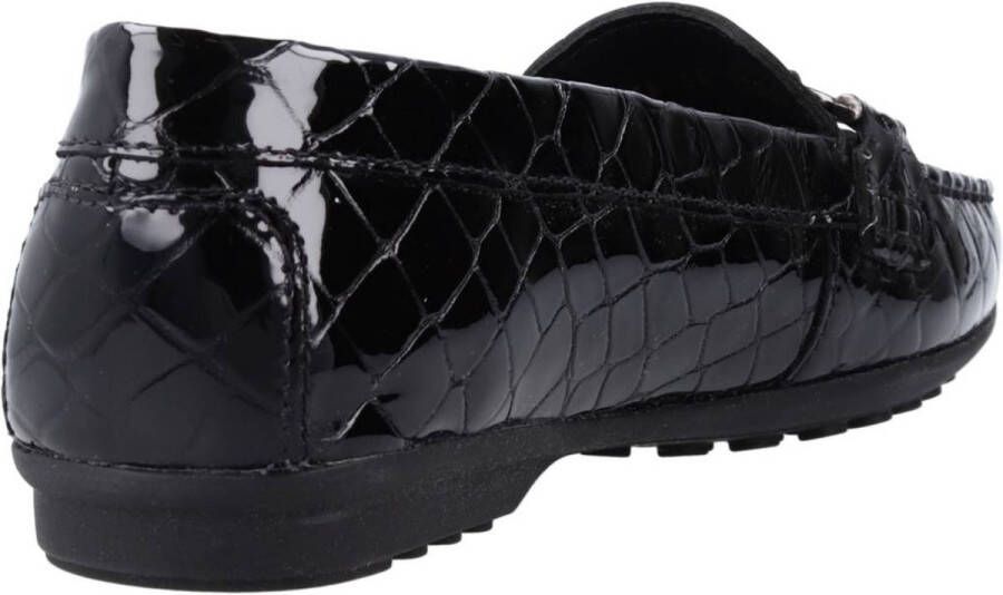 Geox Stijlvolle comfortabele loafers voor vrouwen Black Dames