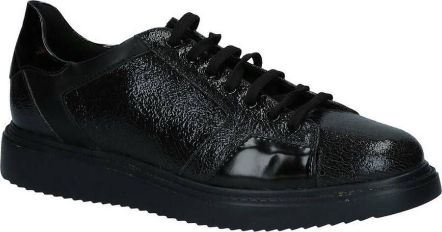 GEOX D 844b E Sneaker laag gekleed Dames Zwart;Zwarte 0062 -DK Grey Black Scam.Vern. Sint