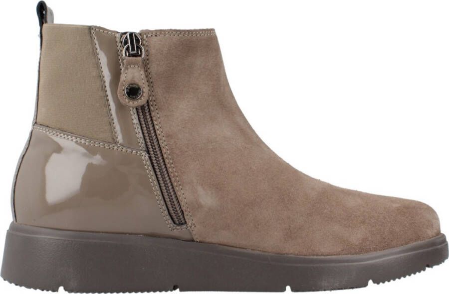 Geox Klassieke Chelsea Boots van zwart leer Brown Dames