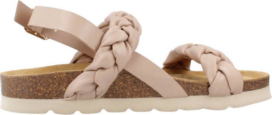 Geox Stijlvolle platte sandalen voor vrouwen Beige Dames