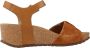 Geox Elegante Enkelband Sleehak Sandalen Brown Dames - Thumbnail 1