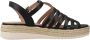 Geox Comfortabele platte sandalen voor vrouwen Black Dames - Thumbnail 1