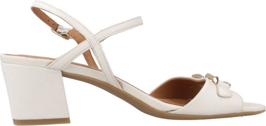 Geox Beige Platte Sandalen voor Vrouwen Beige Dames