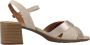 Geox Elegante High Heel Sandalen voor Vrouwen Beige Dames - Thumbnail 1