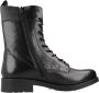 Geox Stijlvolle Lace-up Laarzen voor Vrouwen Black Dames - Thumbnail 1