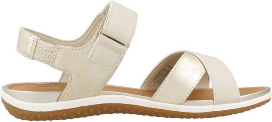 Geox Stijlvolle platte sandalen voor de zomer Beige Dames