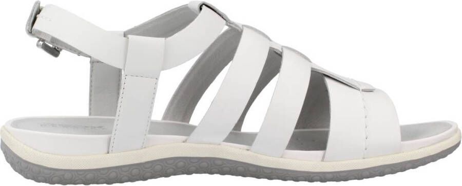 Geox Stijlvolle Platte Sandalen White Dames