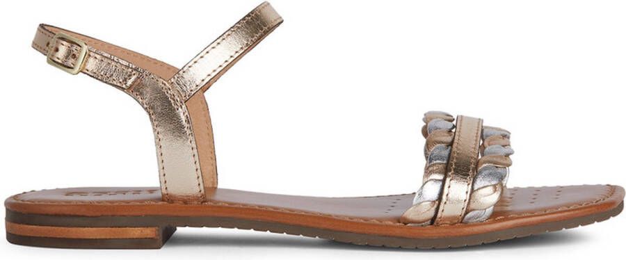 Geox Stijlvolle platte sandalen voor vrouwen Brown Dames