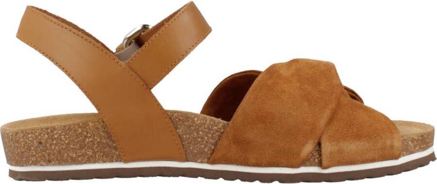 Geox Comfortabele platte sandalen voor vrouwen Brown Dames