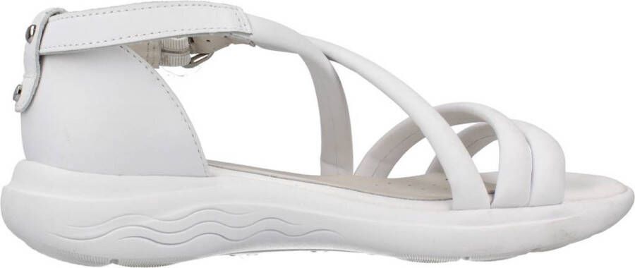 Geox Stijlvolle Platte Sandalen voor Vrouwen White Dames